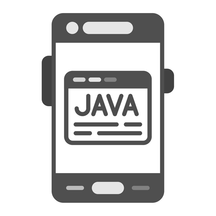 Vector imagen vectorial de icono java se puede utilizar para el desarrollo de aplicaciones móviles