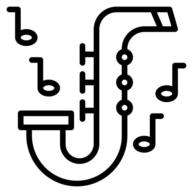 Imagen vectorial de icono de jazz Se puede usar para Artist Studio