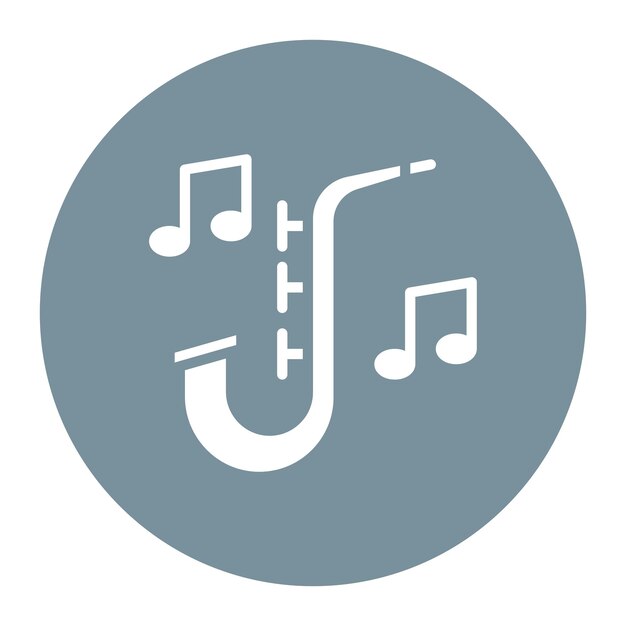 La imagen vectorial del icono de jazz se puede utilizar para el instrumento