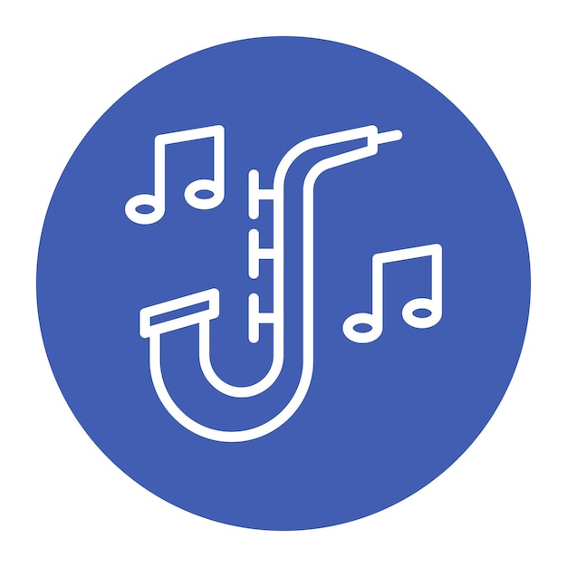 La imagen vectorial del icono de jazz se puede utilizar para el instrumento