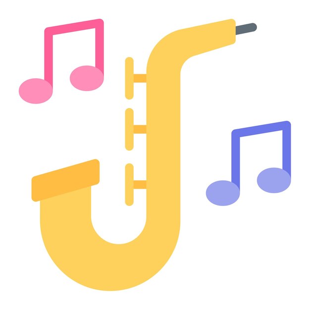 La imagen vectorial del icono de jazz se puede utilizar para el instrumento