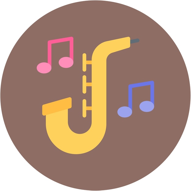 La imagen vectorial del icono de jazz se puede utilizar para el instrumento