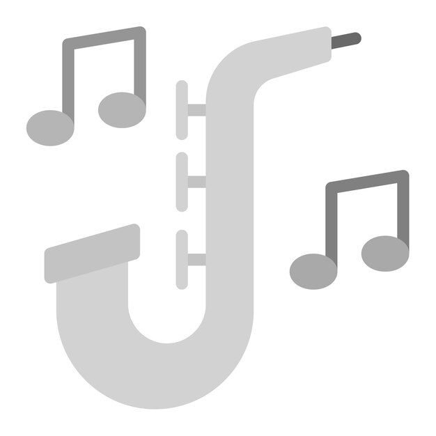 La imagen vectorial del icono de jazz se puede utilizar para el instrumento