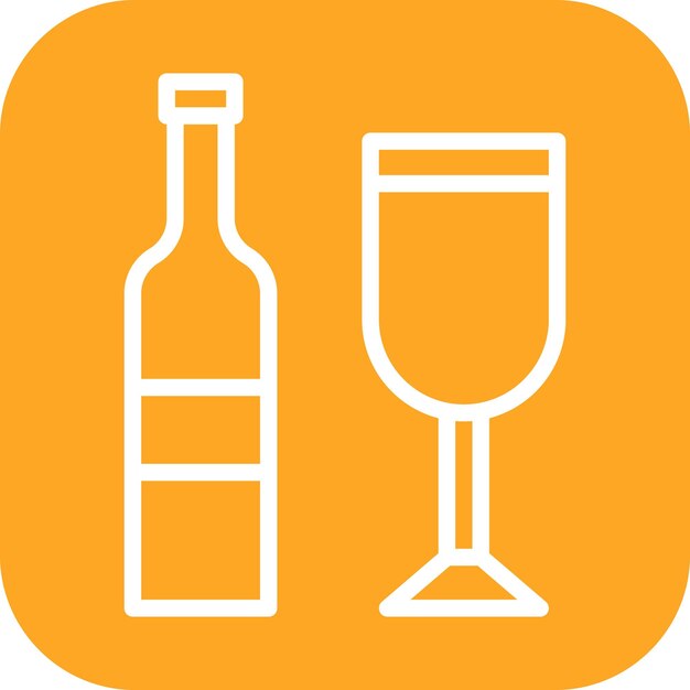 Imagen vectorial del icono de jerez Se puede usar para Bar