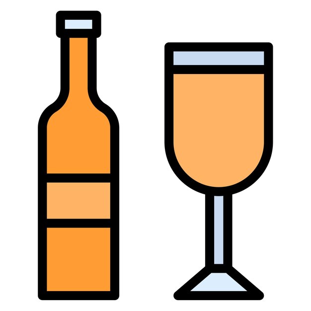 Imagen vectorial del icono de jerez Se puede usar para Bar