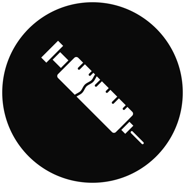 Vector imagen vectorial del icono de la jeringa se puede utilizar para la investigación y la ciencia