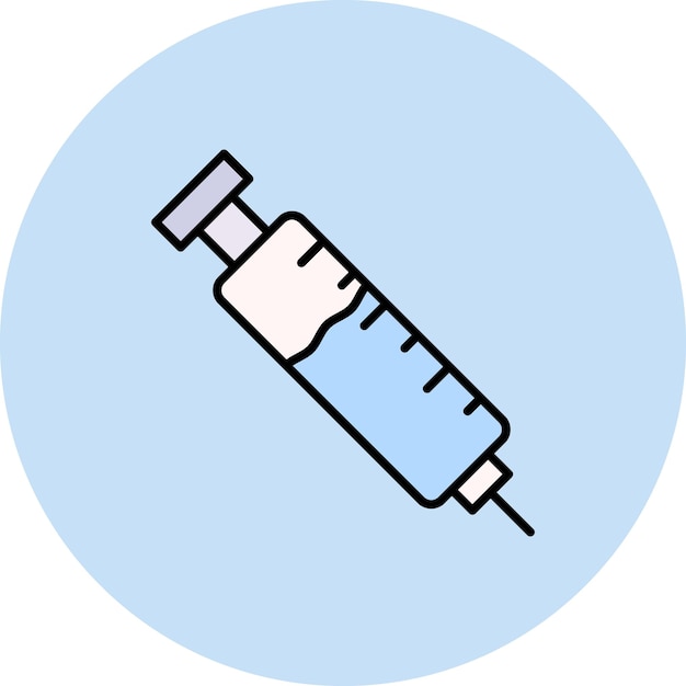 Imagen vectorial del icono de la jeringa Se puede utilizar para la investigación y la ciencia