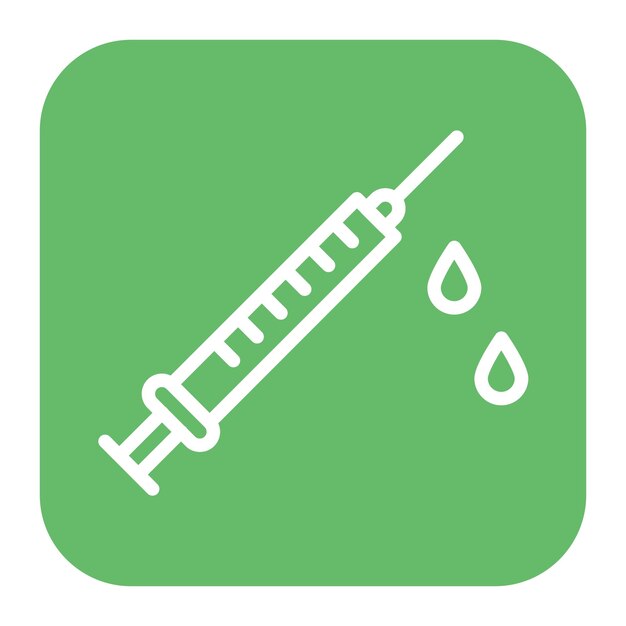 Imagen vectorial del icono de la jeringa Puede utilizarse para la tuberculosis