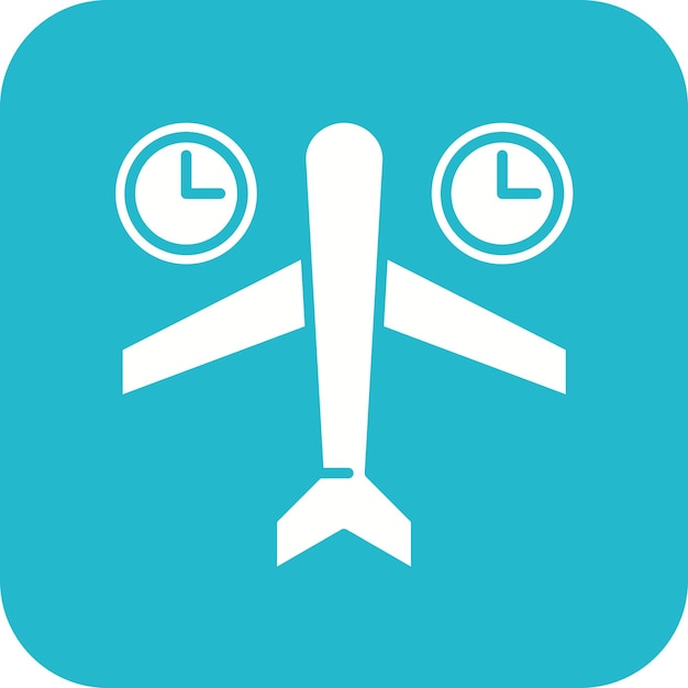 Imagen vectorial del icono de Jet Lag Se puede usar para Digital Nomad