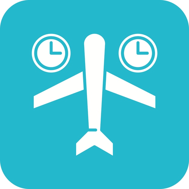 Vector imagen vectorial del icono de jet lag se puede usar para digital nomad