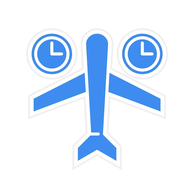 Imagen vectorial del icono de Jet Lag Se puede usar para Digital Nomad