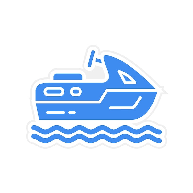 Imagen vectorial del icono del jet ski Se puede usar para viajes