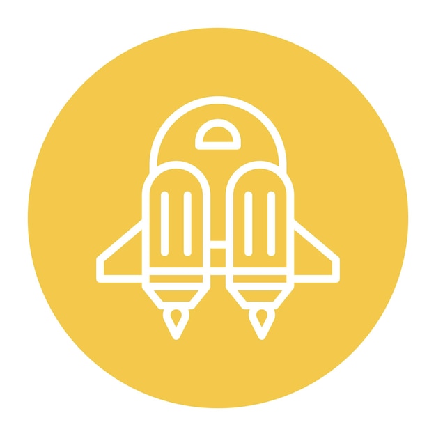 Imagen vectorial del icono del jetpack Se puede usar para la ciencia ficción