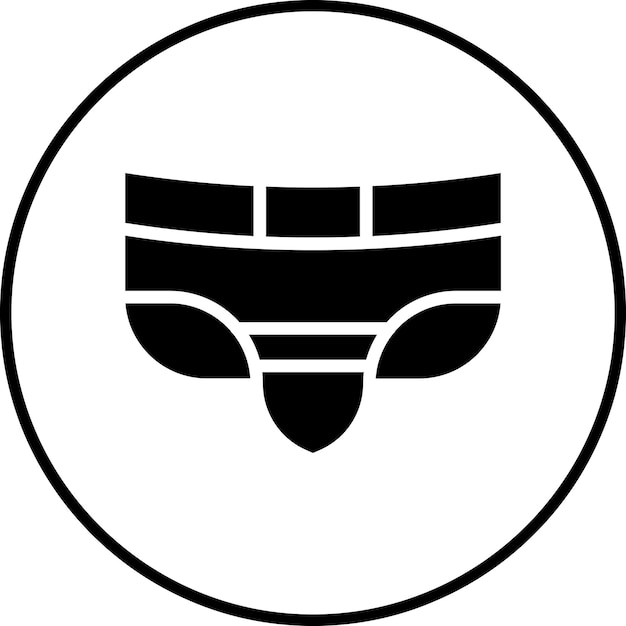 Vector imagen vectorial del icono de jockstrap se puede usar para rugby