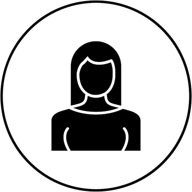 La imagen vectorial del icono de la joven señora se puede utilizar para la limpieza de la casa