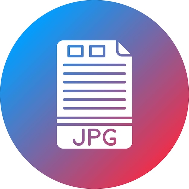Imagen vectorial de icono JPG Se puede utilizar para formatos de archivo