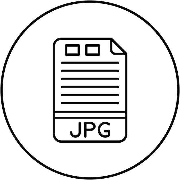 Imagen vectorial de icono JPG Se puede utilizar para formatos de archivo