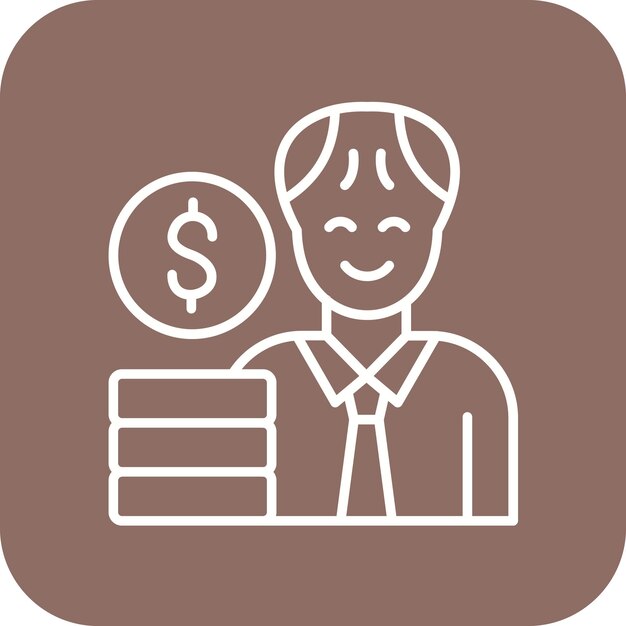 Imagen vectorial del icono de la jubilación Se puede utilizar para el emprendimiento
