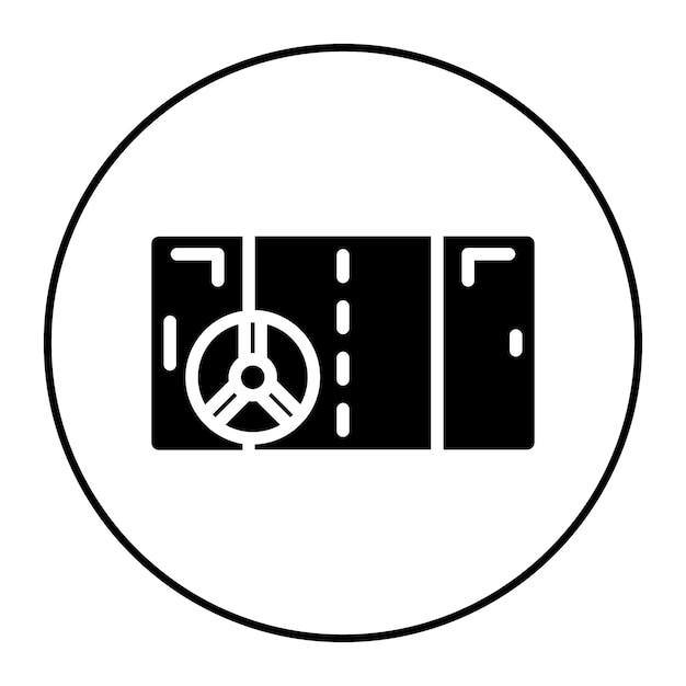 Imagen vectorial del icono del juego de carreras Se puede usar para el diseño del juego