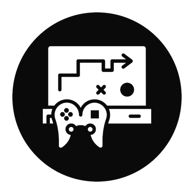Imagen vectorial de icono de juego de estrategia Se puede utilizar para el diseño de juegos