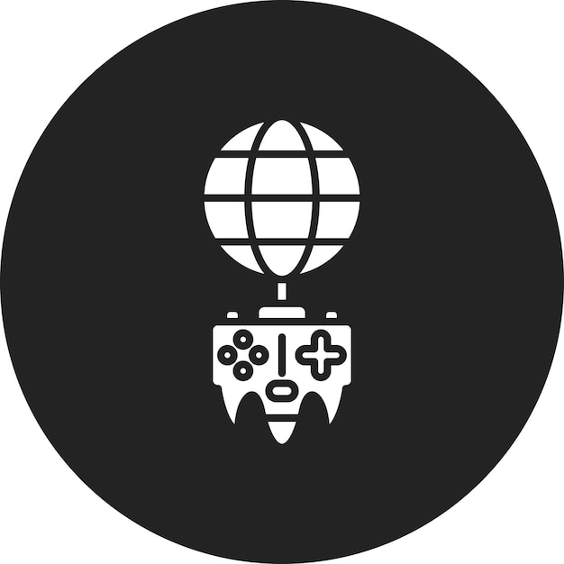 Imagen vectorial de icono de juego global Se puede usar para juegos en línea