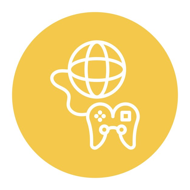Imagen vectorial de icono de juego de Internet Se puede utilizar para el diseño de juegos