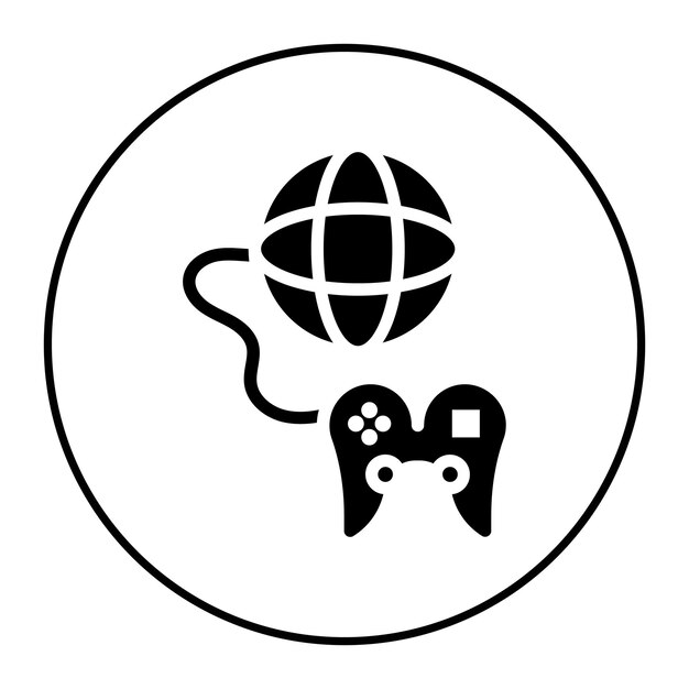 Imagen vectorial de icono de juego de Internet Se puede utilizar para el diseño de juegos