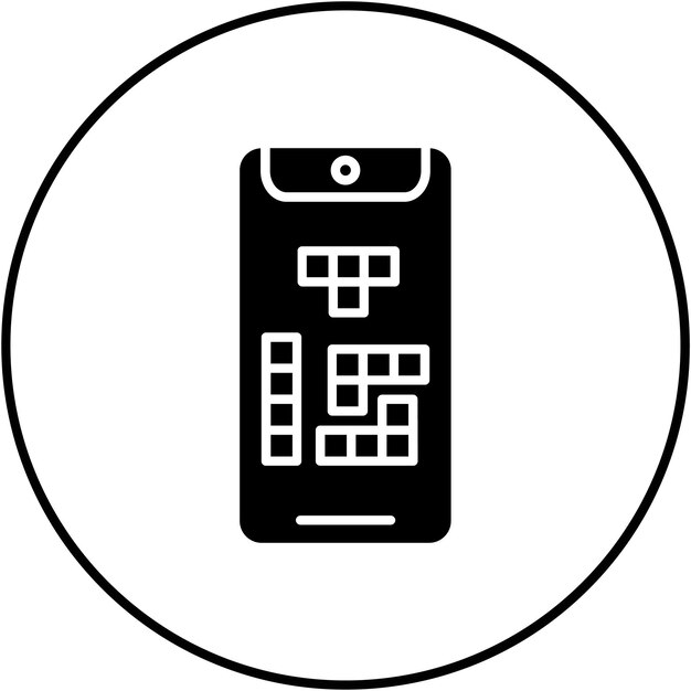 Imagen vectorial de icono de juego móvil Se puede usar para juegos en línea