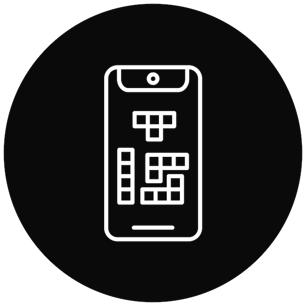 Imagen vectorial de icono de juego móvil Se puede usar para juegos en línea