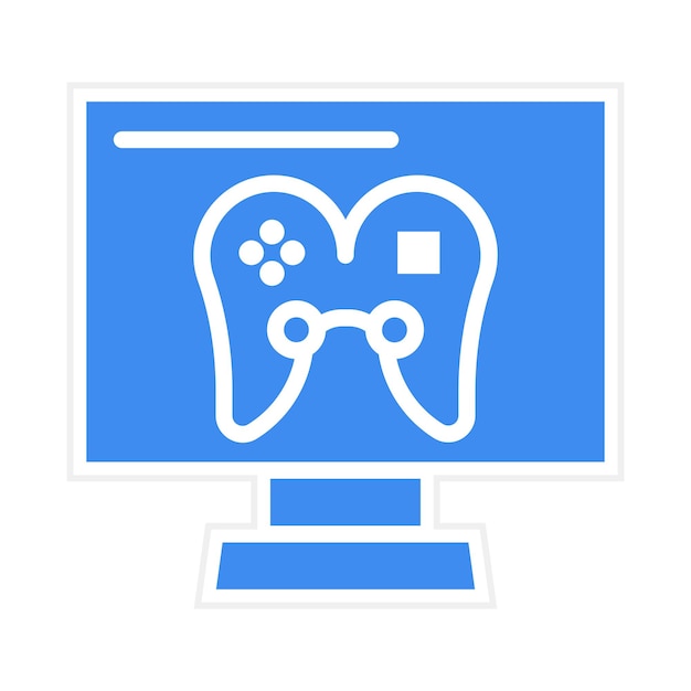 Imagen vectorial de icono de juego para PC Se puede utilizar para el comercio electrónico de juegos