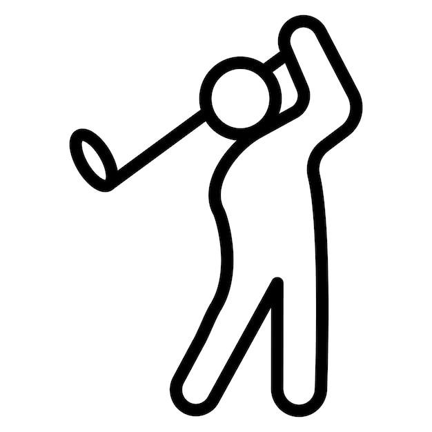Imagen vectorial de icono de jugador profesional Se puede usar para Golf