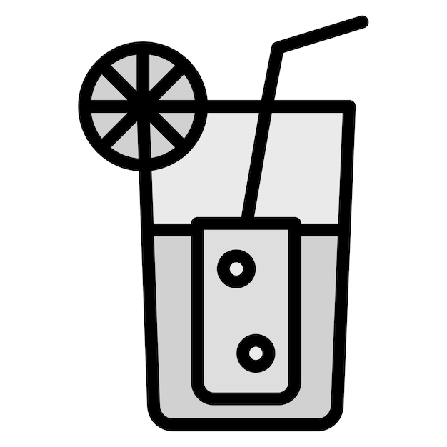 La imagen vectorial del icono del jugo de limón se puede usar para Bar