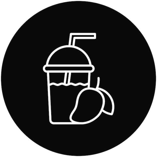 Imagen vectorial del icono del jugo de mango Se puede usar para bebidas