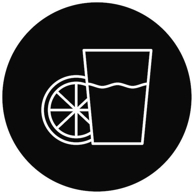 Imagen vectorial del icono del jugo de naranja Se puede usar para la mañana y el desayuno
