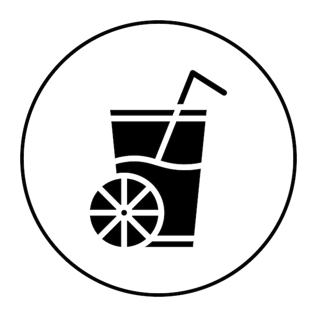 La imagen vectorial del icono del jugo se puede utilizar para la nutrición