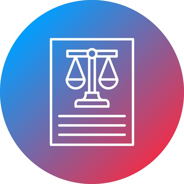 Imagen vectorial del icono de juicio Se puede usar para Crime and Law