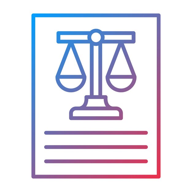 Imagen vectorial del icono de juicio Se puede usar para Crime and Law