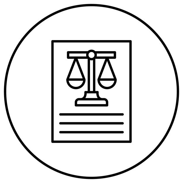 Imagen vectorial del icono de juicio Se puede usar para Crime and Law