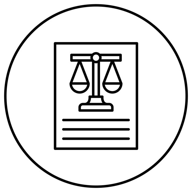 Imagen vectorial del icono de juicio se puede usar para crime and law