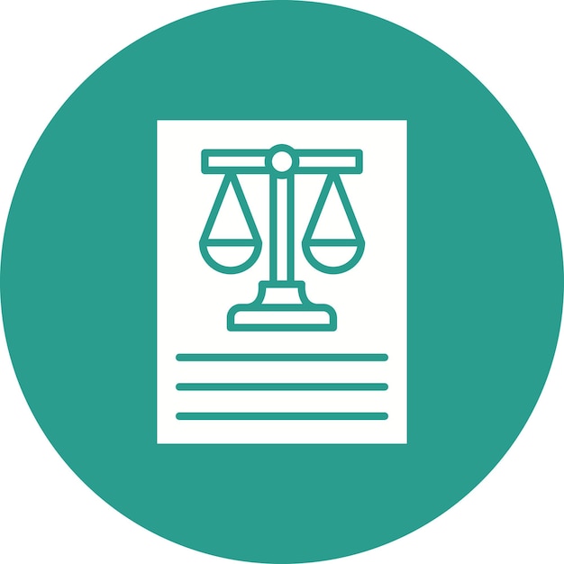 Imagen vectorial del icono de juicio Se puede usar para Crime and Law