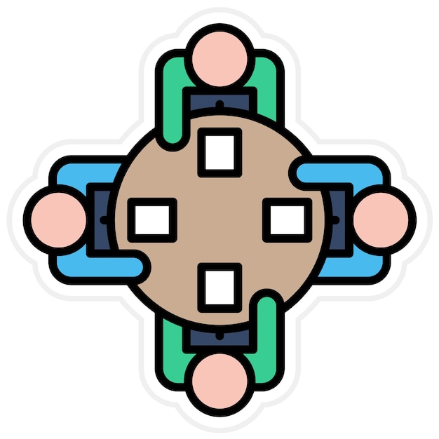 Imagen vectorial del icono de la Junta de Directores Se puede utilizar para invertir