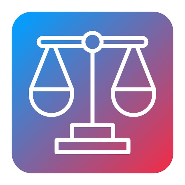 Imagen vectorial del icono de justicia Se puede utilizar para la justicia social