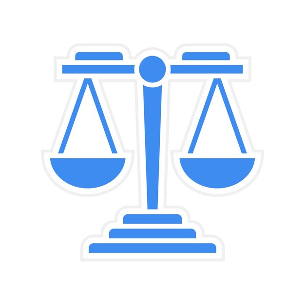 Imagen vectorial del icono de justicia Se puede utilizar para la legislación legal
