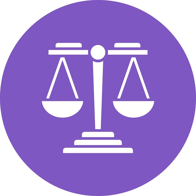 Imagen vectorial del icono de justicia Se puede utilizar para la legislación legal