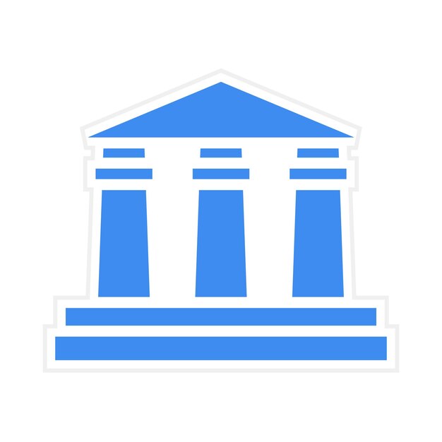 Imagen vectorial del icono del juzgado Se puede utilizar para Servicios Legales