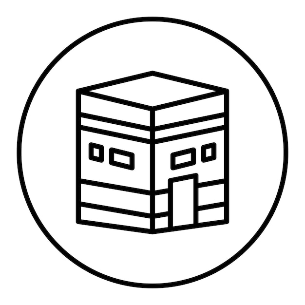 Imagen vectorial del icono de la Kaaba Se puede usar para la peregrinación del Hajj