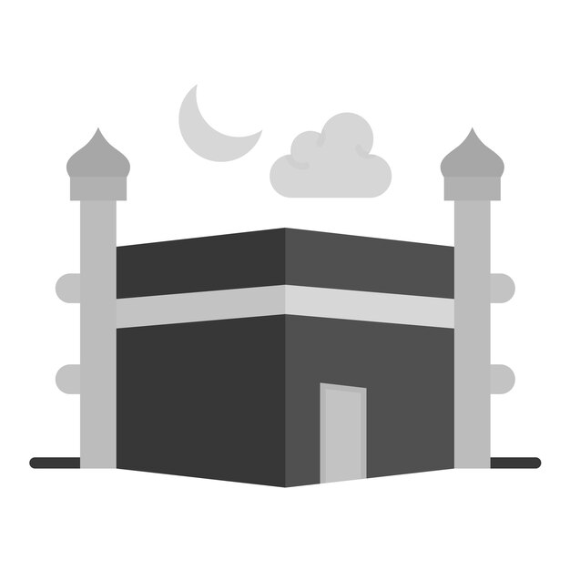 Vector imagen vectorial del icono de la kaaba se puede usar para el ramadán