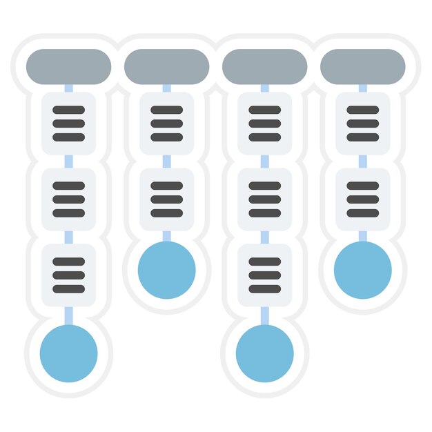 Imagen vectorial de icono Kanban Se puede utilizar para la gestión de proyectos