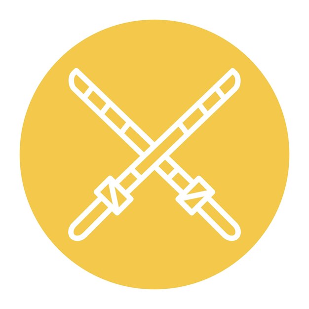 La imagen vectorial del icono de Katana se puede usar para disparar