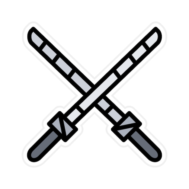 La imagen vectorial del icono de Katana se puede usar para disparar